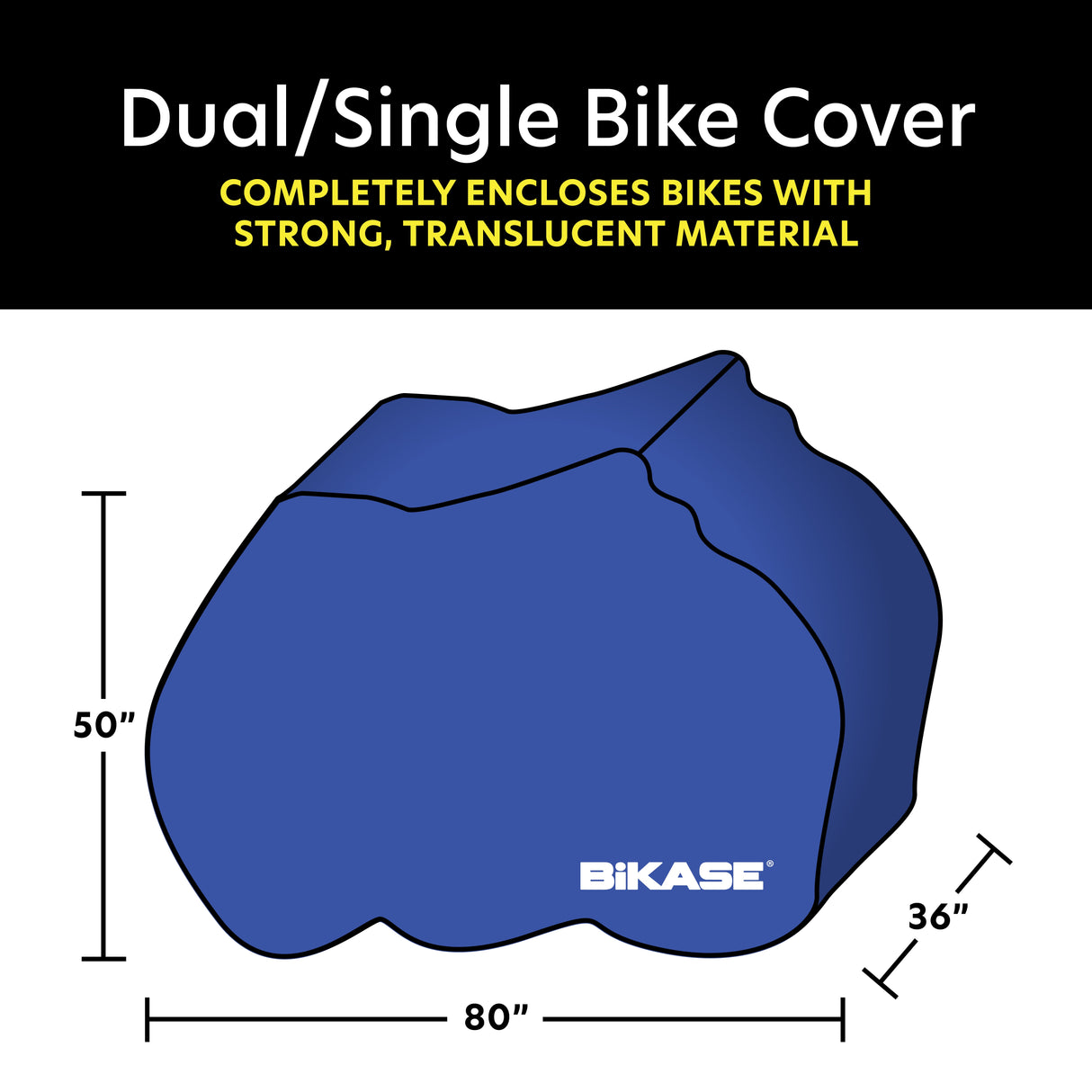 BiKASE - Dual or Single Ebike Cover Adjustable for 1 or 2 Bikes