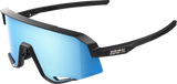 100% Slendale Sunglasses - Matte Black - HiPER Blue 60057-00003