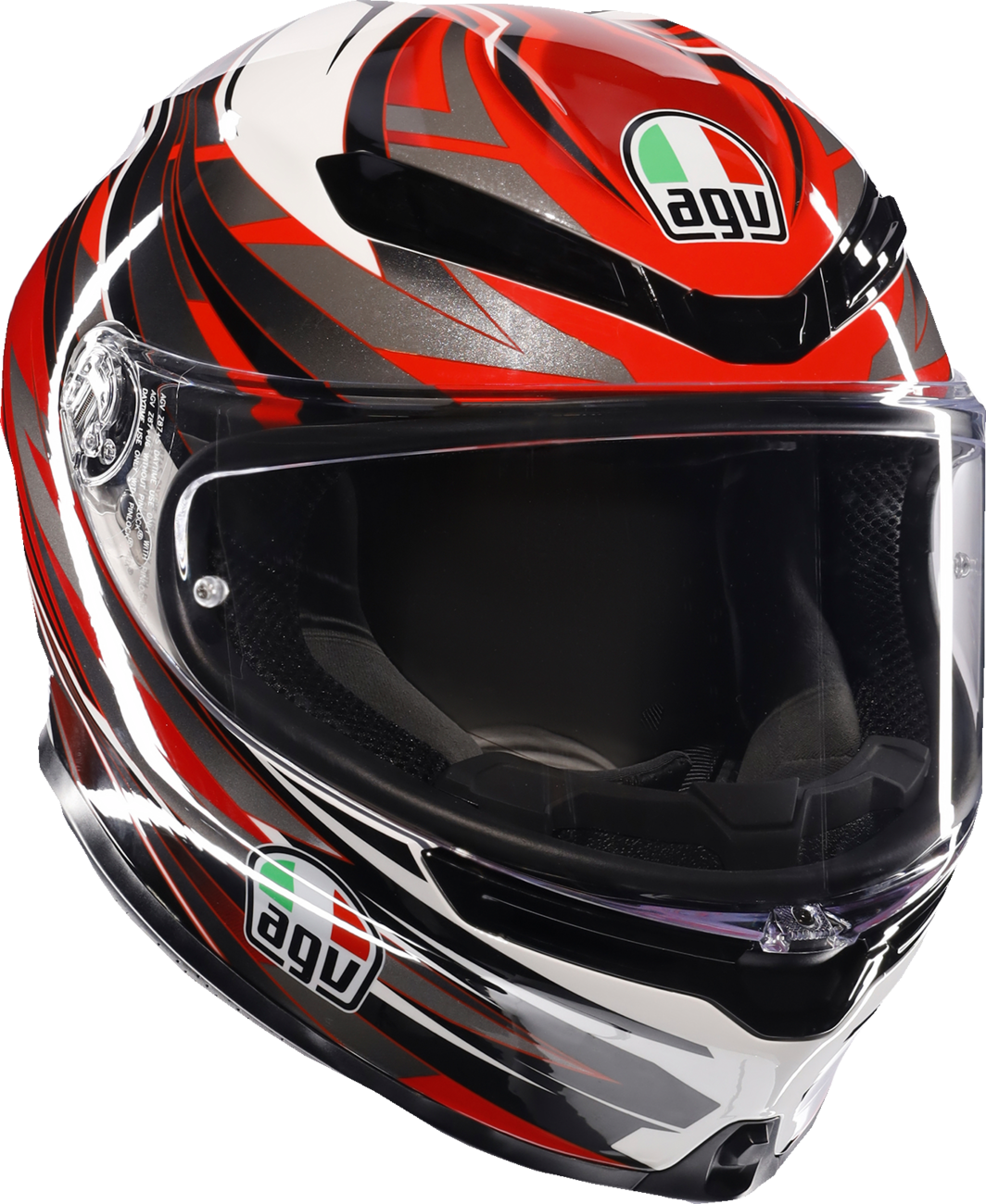 AGV K6 S Helmet - Reeval - White/Red/Gray - XL 2118395002-023-XL