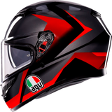 AGV K3 Helmet - Striga - Black/Gray/Red - XL 2118381004-018-XL