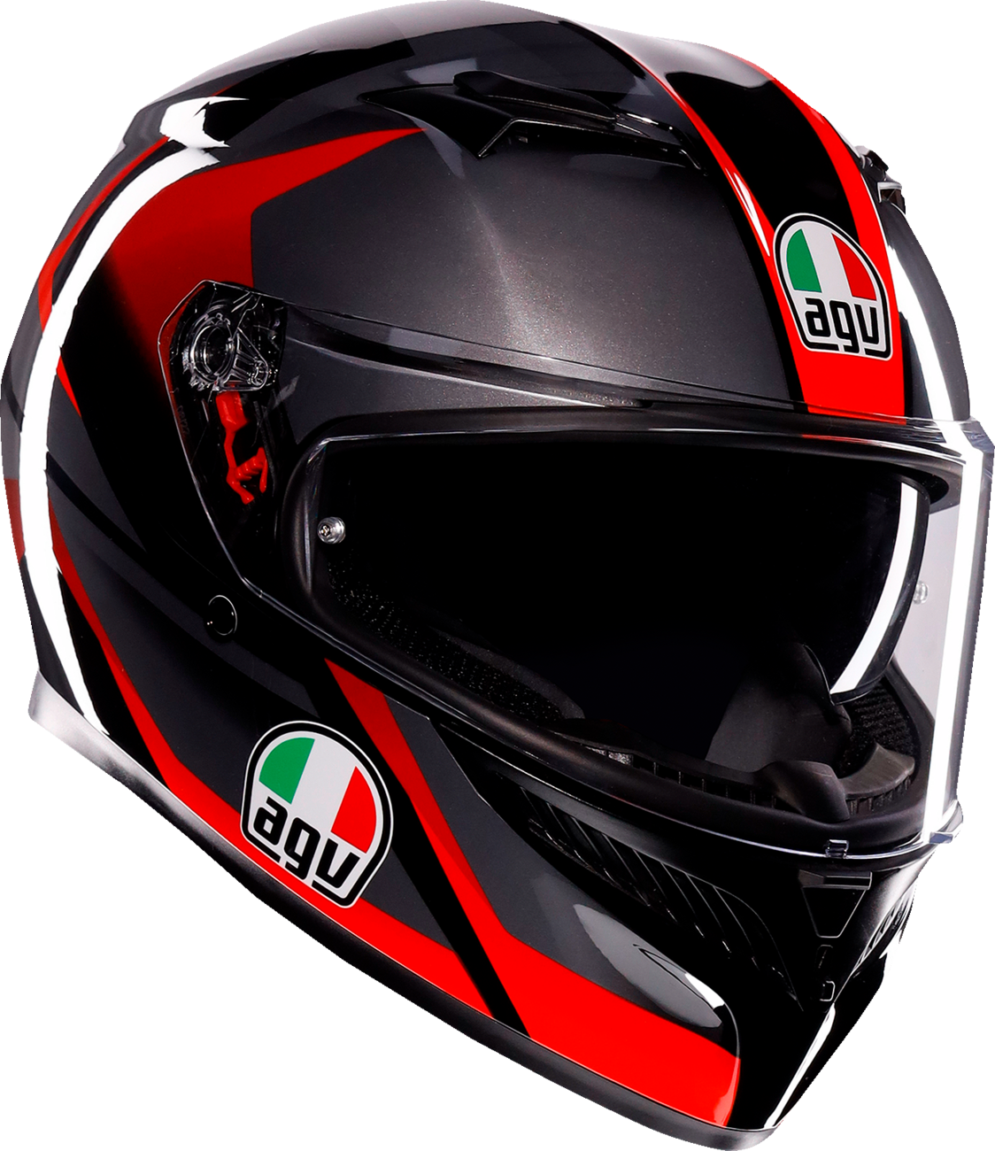 AGV K3 Helmet - Striga - Black/Gray/Red - XL 2118381004-018-XL