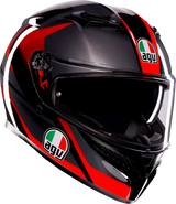 AGV K3 Helmet - Striga - Black/Gray/Red - XL 2118381004-018-XL