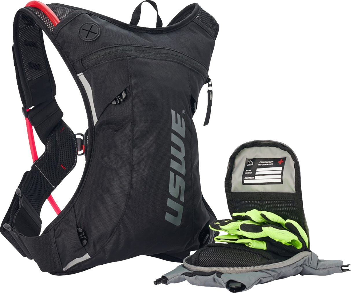 USWE Moto Hydration Pack - 3L - Carbon Black/Gray 2033401