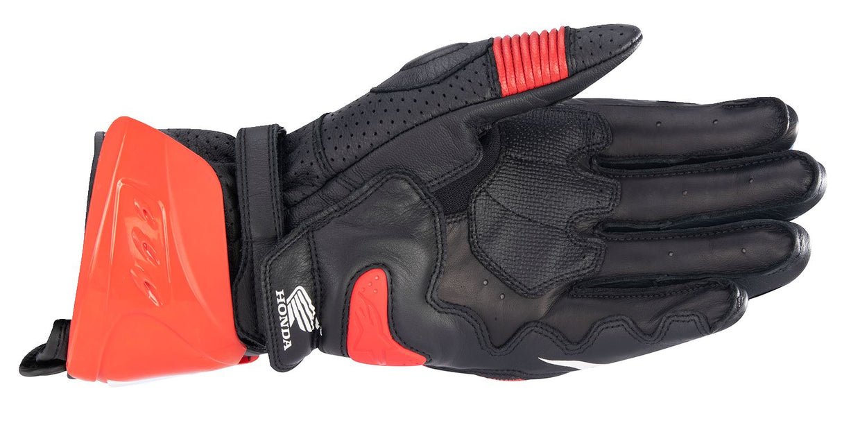 Alpinestars - Honda GP Pro R3 Gloves - Black/Bright Red/Blue - 2XL