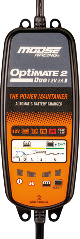 MOOSE RACING Battery Charger/Maintainer - Optimate 2 Duo TM-555 - Cycle City Outdoors