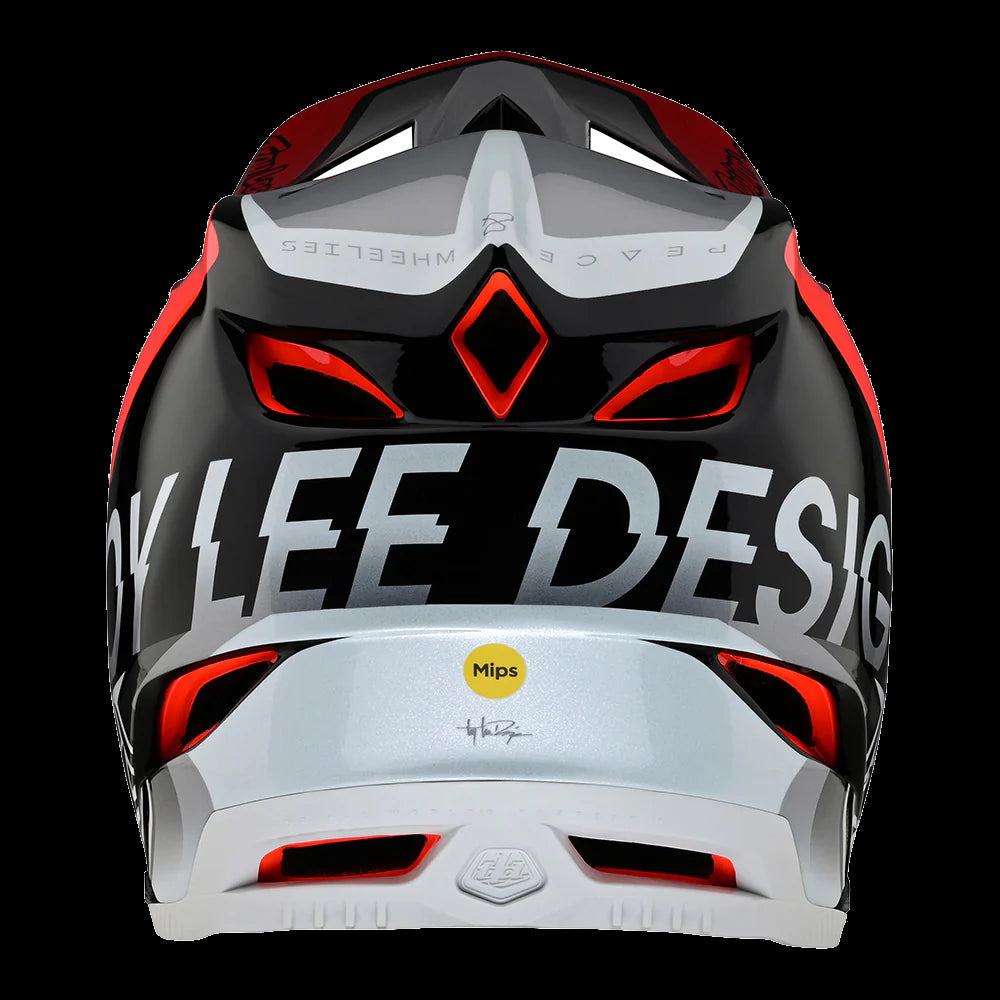 Troy Lee Designs - D4 Composite Qualifier Silver/Red - Cycle City Outdoors