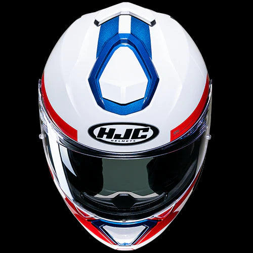 HJC i91 Modular Motorcycle Helmet Bina White/Red/Blue MC-21