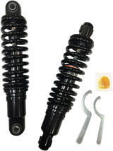 DRAG SPECIALTIES SHOCKS Premium Ride-Height Adjustable Shocks - Black - Heavy Duty - 12" C16-0156HB - Cycle City Outdoors