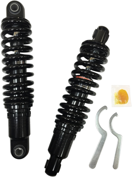 DRAG SPECIALTIES SHOCKS Premium Ride-Height Adjustable Shocks - Black - Heavy Duty - 12" C16-0156HB - Cycle City Outdoors