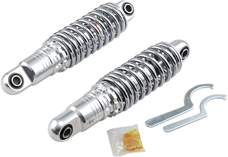 DRAG SPECIALTIES SHOCKS Premium Ride-Height Adjustable Shocks - Chrome - Heavy Duty - 11" C16-0160H - Cycle City Outdoors