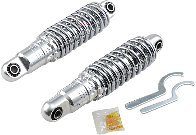 DRAG SPECIALTIES SHOCKS Premium Ride-Height Adjustable Shocks - Chrome - Heavy Duty - 11" C16-0160H - Cycle City Outdoors