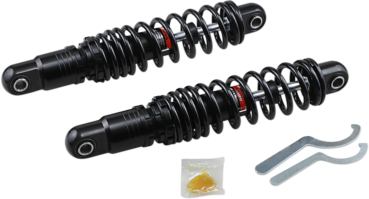 DRAG SPECIALTIES SHOCKS Premium Ride-Height Adjustable Shocks - Black - Heavy Duty - 13" C16-0163HB - Cycle City Outdoors