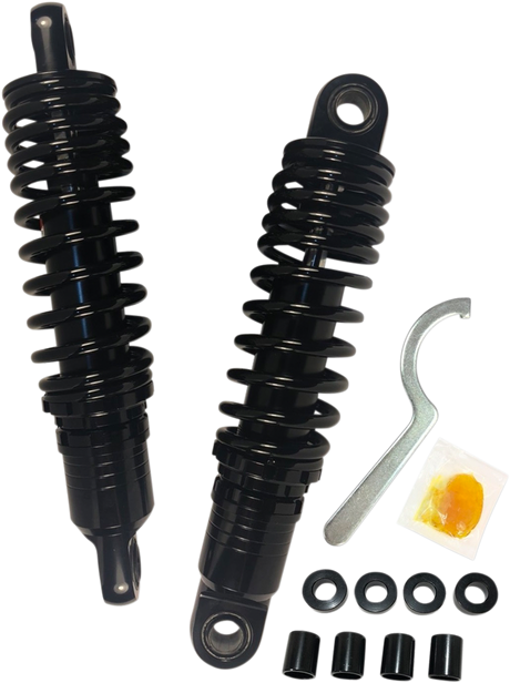 DRAG SPECIALTIES SHOCKS Premium Ride-Height Adjustable Shocks - Black - Standard - 11.5" C16-166NUAB - Cycle City Outdoors