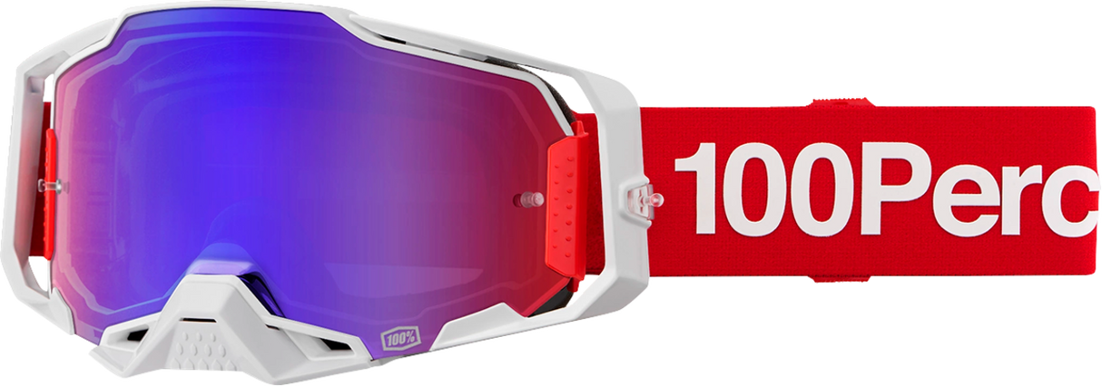 100% Armega Goggle - Corbin - Red/Blue Mirror 50005-00040