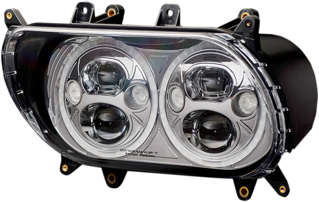 Custom Dynamics Headlight - Chrome - FLTR CDTB-RG-15-C - Cycle City Outdoors