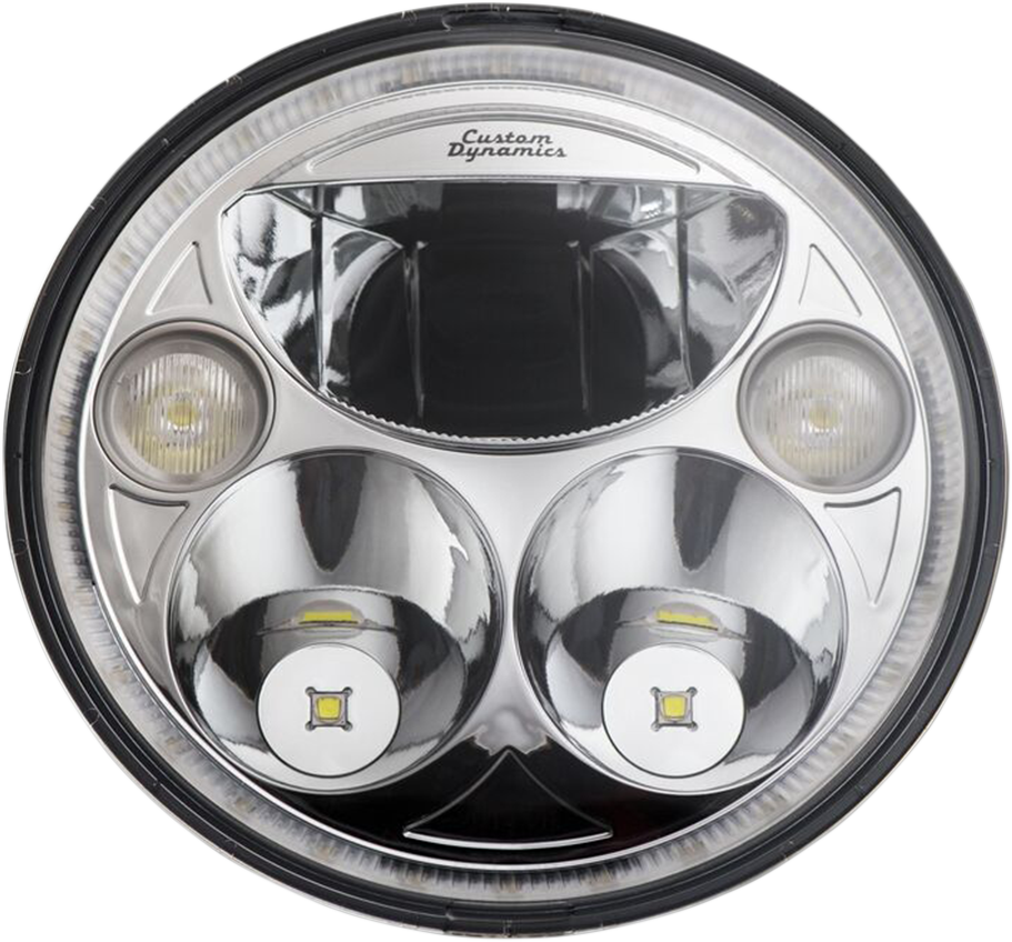 Custom Dynamics 7" TruBEAM? Headlamp - Chrome - Chief CDTB-7-I-C - Cycle City Outdoors