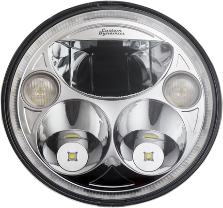 Custom Dynamics 7" TruBEAM? Headlamp - Chrome - Chief CDTB-7-I-C - Cycle City Outdoors