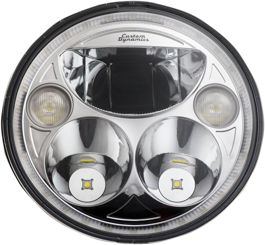 Custom Dynamics 7" TruBEAM? Headlamp - Chrome - Chieftain CDTB-7-IF-C - Cycle City Outdoors