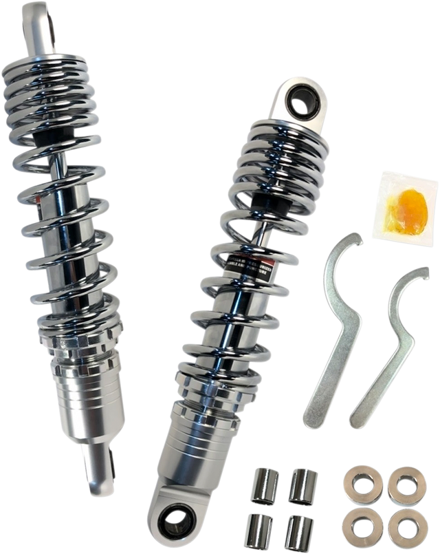 DRAG SPECIALTIES SHOCKS Premium Ride-Height Adjustable Shocks - Chrome - Standard - 12.5" C16-0167NUA - Cycle City Outdoors