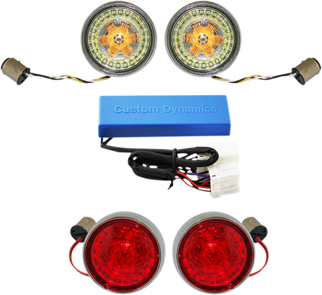 Custom Dynamics Full Bullet Turn Signal Conversion Kit - Chrome PB-HD-BB-C - Cycle City Outdoors