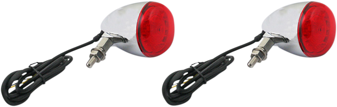 Custom Dynamics ProBEAM? Universal Turn Signals - Chrome/Red PB-UNV-RTS-R-C - Cycle City Outdoors