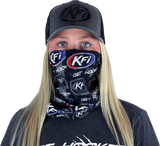 KFI PRODUCTS Face Mask with KFI Logos - Black FM-BLK