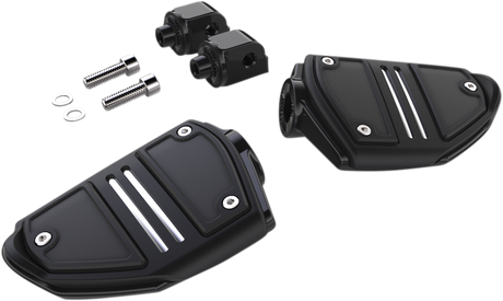 Ciro Twin Rail Footpeg - With Mount - Black - Softail 61426 - Cycle City Outdoors