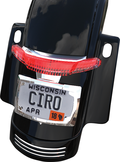 CIRO Taillight/License Plate Holder - Chrome 40051 - Cycle City Outdoors