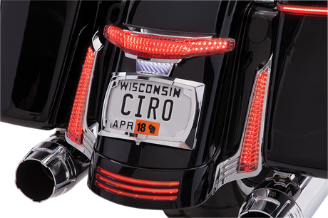 Ciro Taillight/License Plate Holder - Chrome 40053 - Cycle City Outdoors