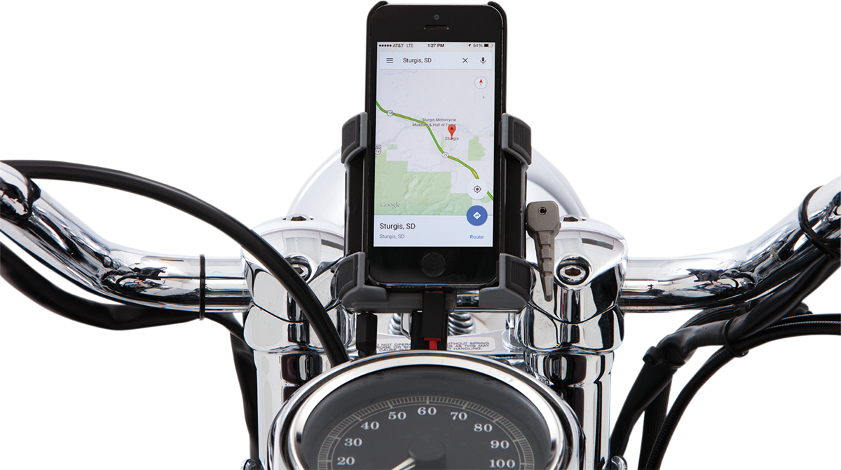 CIRO Smartphone/GPS Holder - without Charger - Chrome 50312 - Cycle City Outdoors