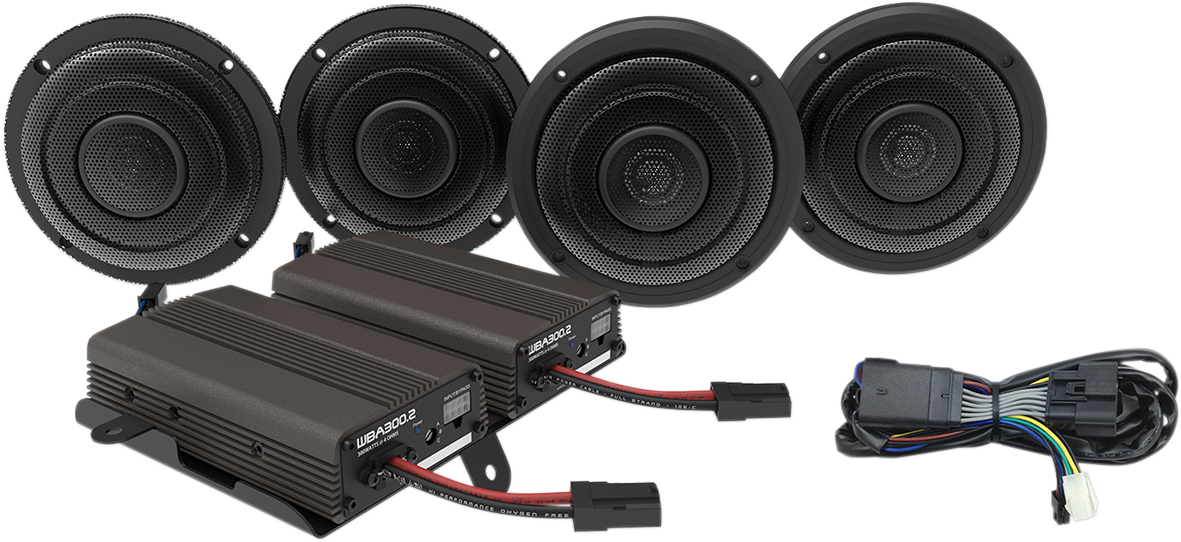 WILD BOAR AUDIO Front/Rear Speaker Kit with Amp WBA ULTRA KIT