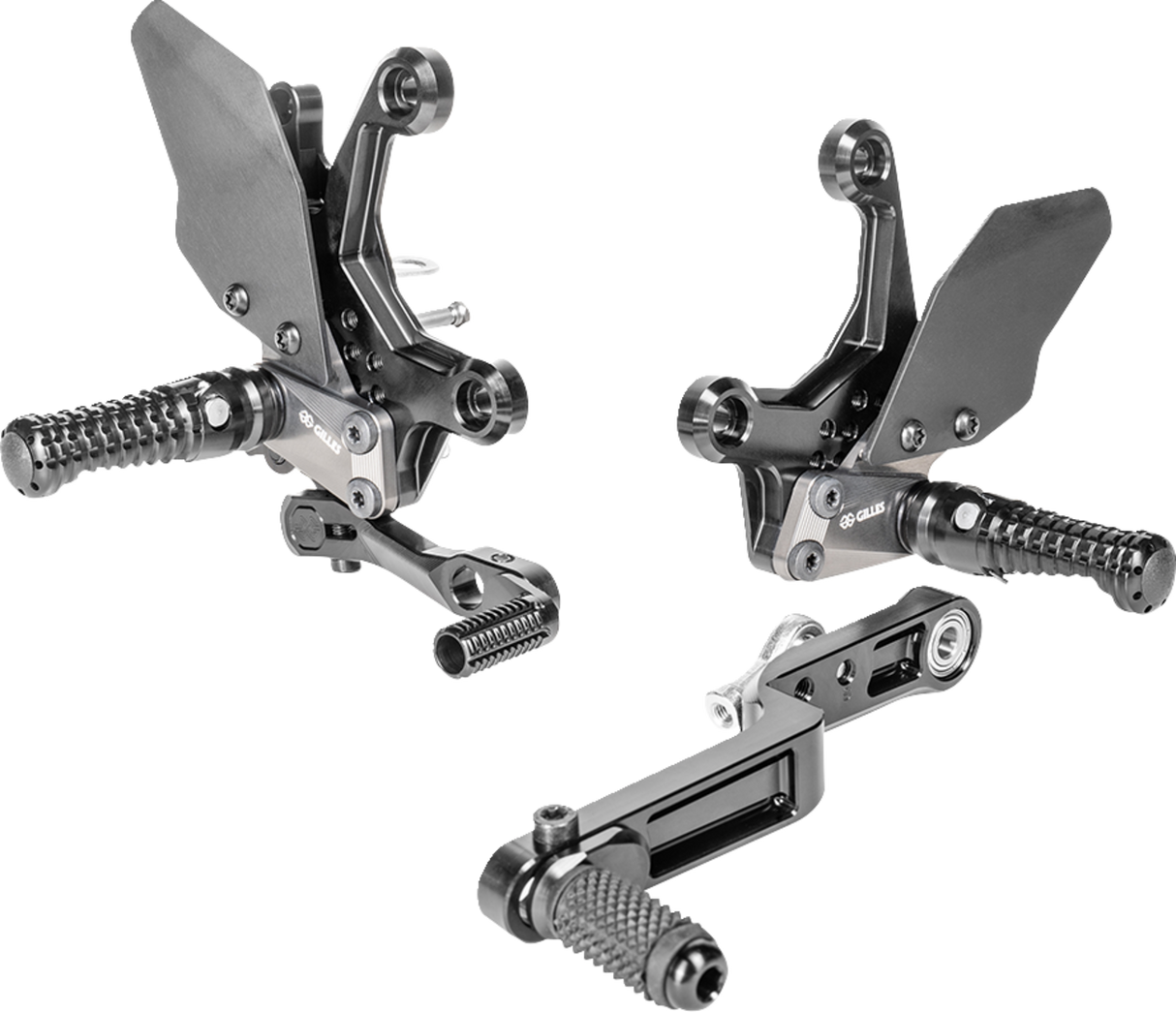 GILLES TOOLING Adjustable Rearset - AS31GT - Black - Suzuki AS31-S03-B