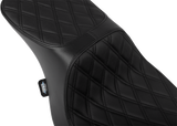 DRAG SPECIALTIES Predator 2-Up Seat - Vinyl - Double Diamond Black Stitch - FLTR/FLHX '23-'24 - Part 4692B