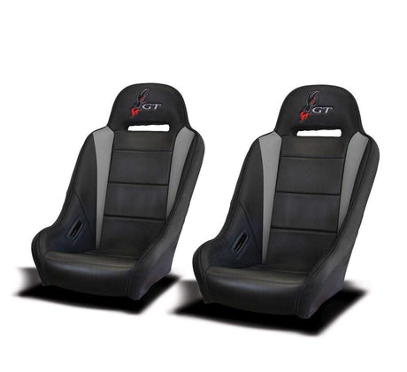 Dragonfire Racing 15-1159 HighBack GT Seats (Pair) - Black/Titanium - Cycle City Outdoors