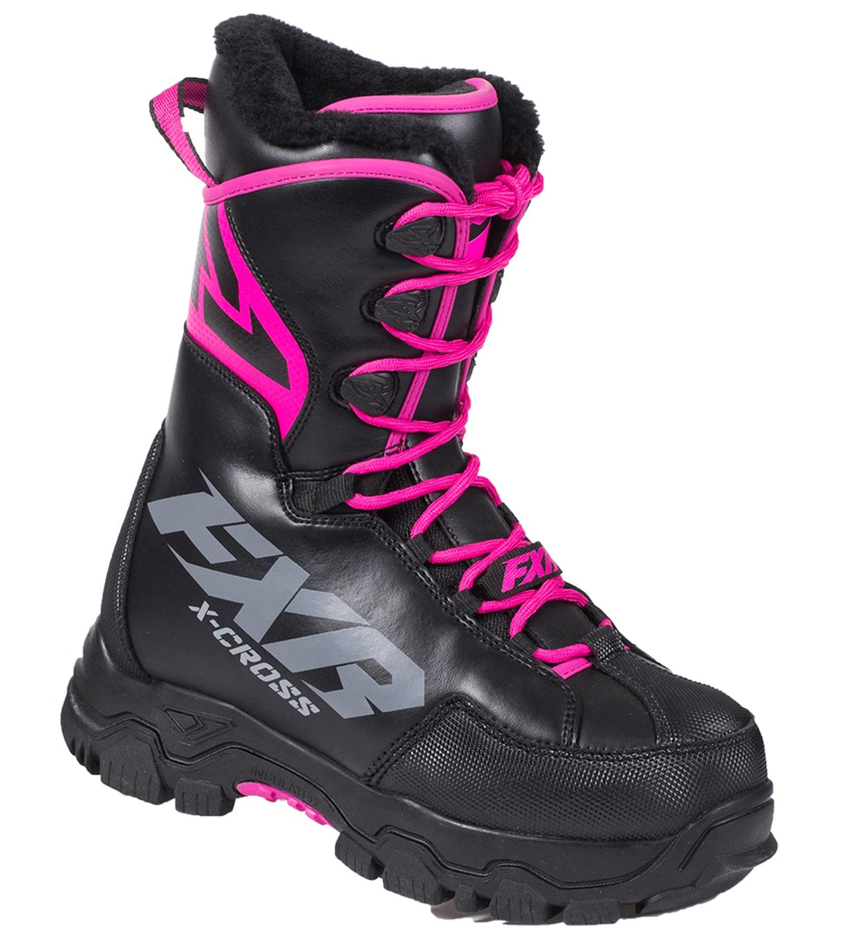 FXR X-Cross Speed Boots - Black/Fuchsia -Women's size 8 (Open Box)