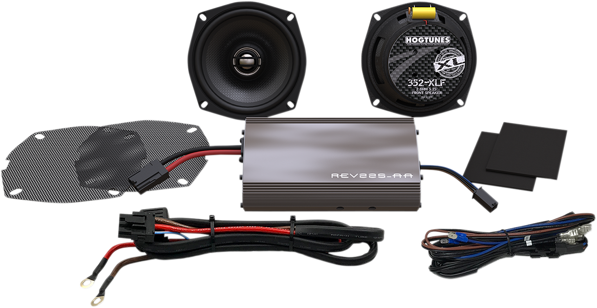 Hogtunes - XL Amplified Front Speakers Complete Kit - FLHX 225 SG KIT-XL - Cycle City Outdoors