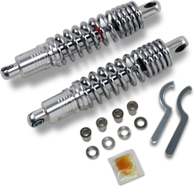 DRAG SPECIALTIES SHOCKS Premium Ride-Height Adjustable Shocks - Chrome - Heavy Duty - 12.5" C16-0167NUH - Cycle City Outdoors