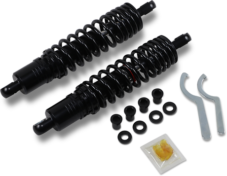 DRAG SPECIALTIES SHOCKS Premium Ride-Height Adjustable Shocks - Black - Heavy Duty - 12.5" C16-0167NUHB - Cycle City Outdoors