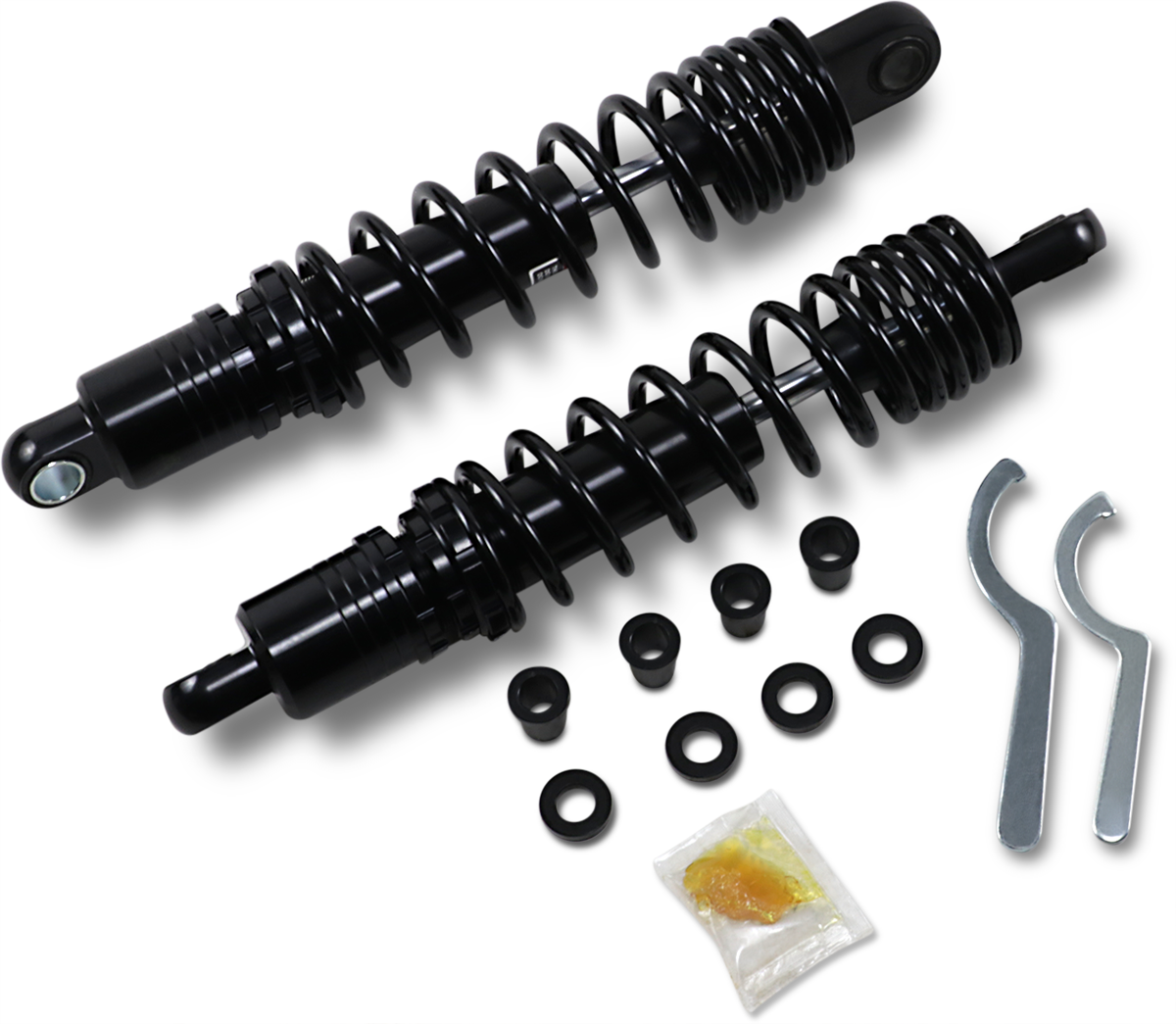 DRAG SPECIALTIES SHOCKS Premium Ride-Height Adjustable Shocks - Black - Heavy Duty - 13.5" C16-0168NUHB - Cycle City Outdoors