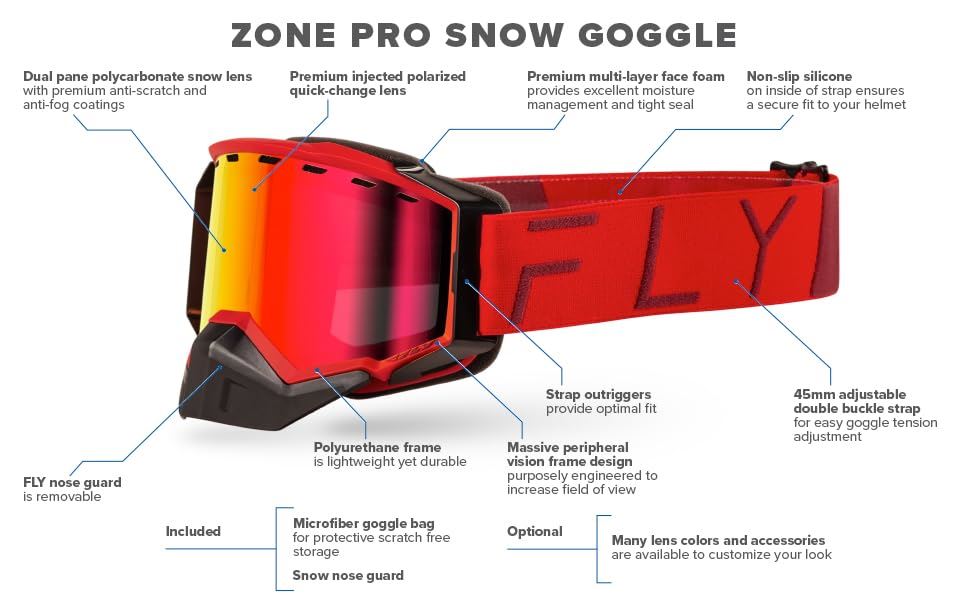 Fly Racing - ZONE PRO SNOW GOGGLE