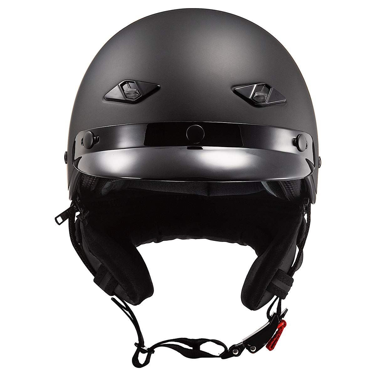 LS2 Bagger Helmet Matte Black Half Helmet 568- - Cycle City Outdoors