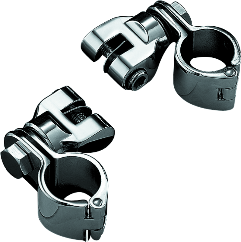 Kuryakyn Peg Mounts With 1-1/4in Magnum Quick Clamps Chrome (Pair) - Cycle City Outdoors