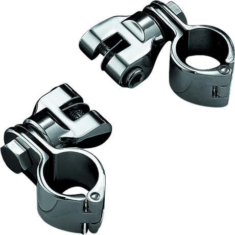 Kuryakyn Peg Mounts With 1-1/4in Magnum Quick Clamps Chrome (Pair) - Cycle City Outdoors