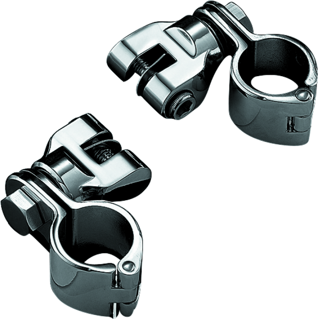 Kuryakyn Peg Mounts With 1-1/4in Magnum Quick Clamps Chrome (Pair) - Cycle City Outdoors