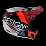 Troy Lee Designs - D4 Composite Qualifier Silver/Red - Cycle City Outdoors