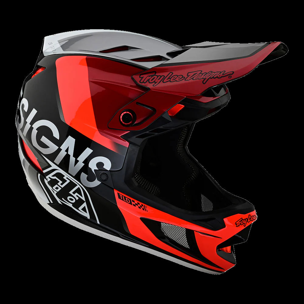 Troy Lee Designs - D4 Composite Qualifier Silver/Red - Cycle City Outdoors