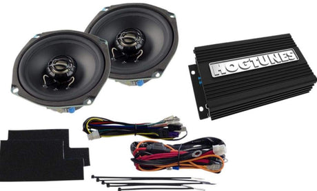 Hogtunes - REV 200SG Kit-AA Front Speaker and Amp Kit for 1998-2013 Harley-Davidson Electra and Street Glide models - Cycle City Outdoors