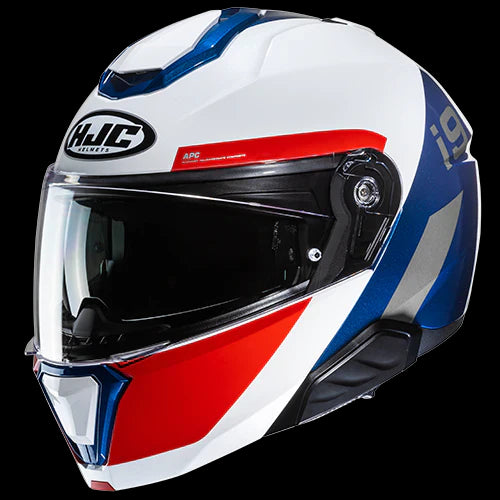 HJC i91 Modular Motorcycle Helmet Bina White/Red/Blue MC-21