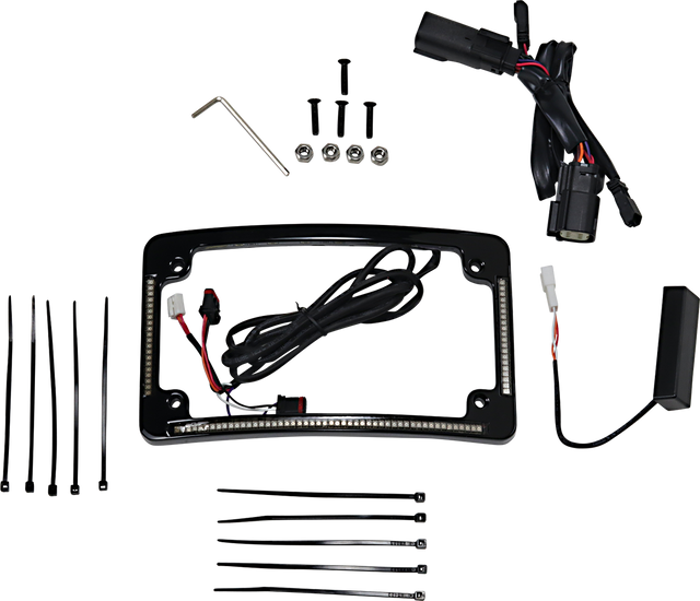 Custom Dynamics All in One License Plate Frame - Black TF05-BCM4-B - Cycle City Outdoors