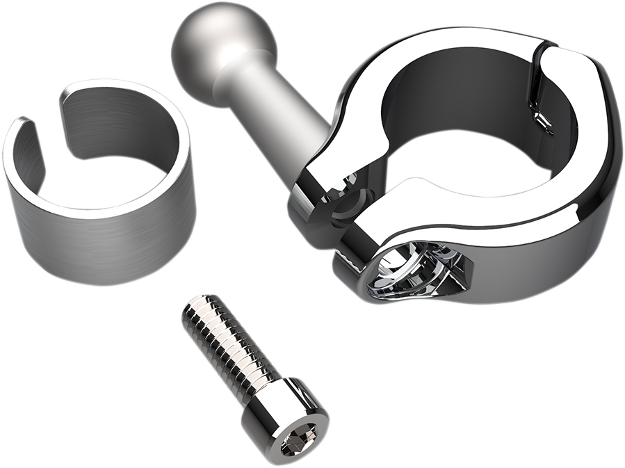 Ciro Ball Mount - Aluminum Clamp - 7/8" - 1" Handlebars - Chrome 50128 - Cycle City Outdoors